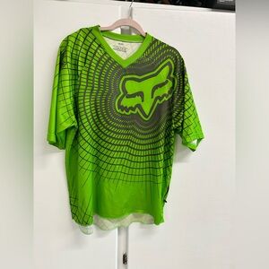 Fox Neon Green Graphic Tee with pocket.